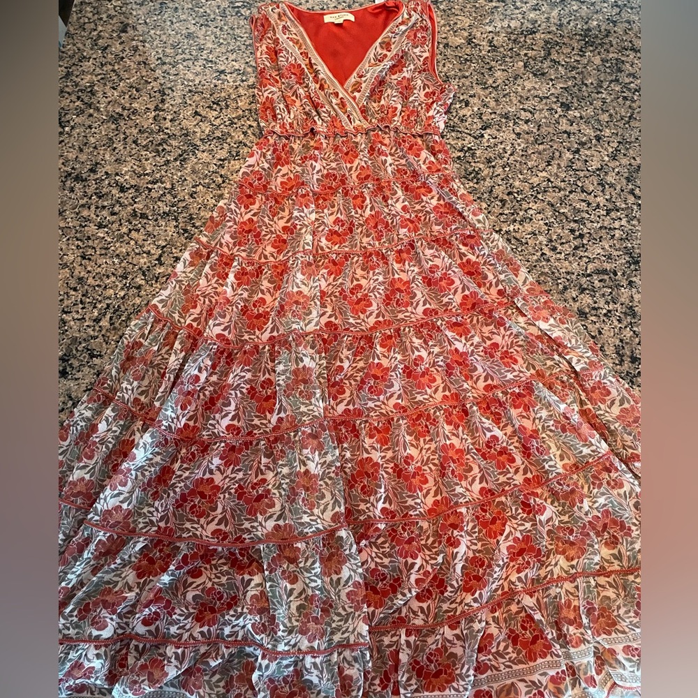 Max Studio Red Floral Maxi Dress